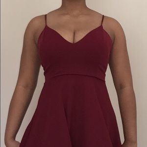Burgundy Skater Dress